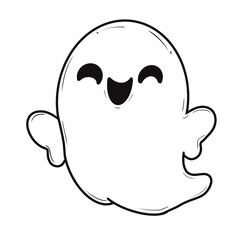 Fototapeta premium Doodle Halloween clip art back and while 