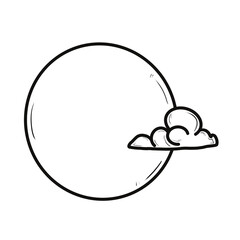 Doodle Halloween clip art back and while 