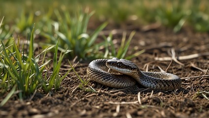 Fototapeta premium snake in the grass