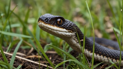 Fototapeta premium snake in the grass