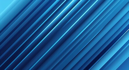 Fototapeta premium Blue gradient lines creating a sleek abstract geometric pattern