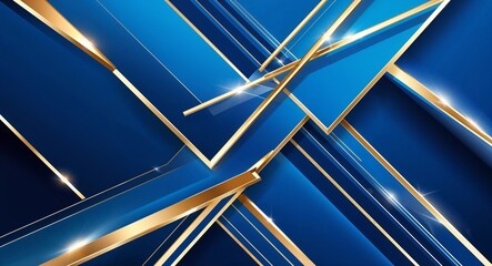 Modern abstract blue background featuring shiny geometric lines