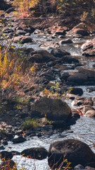 Magnificent autumn landscapes in the Canadian countryside in the province of Quebec