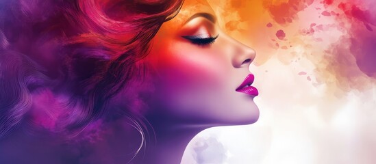 Fototapeta premium banner for beauty salon. women's beauty. spa salon. skin care cosmetics. hairdresser. self-care concept.