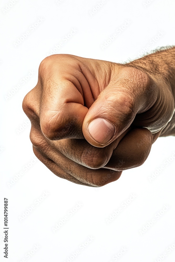 Poster a close-up shot of a person's hand grasping an item, ideal for use in editorial or commercial contex