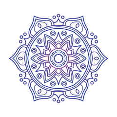 blue mandala vector design 