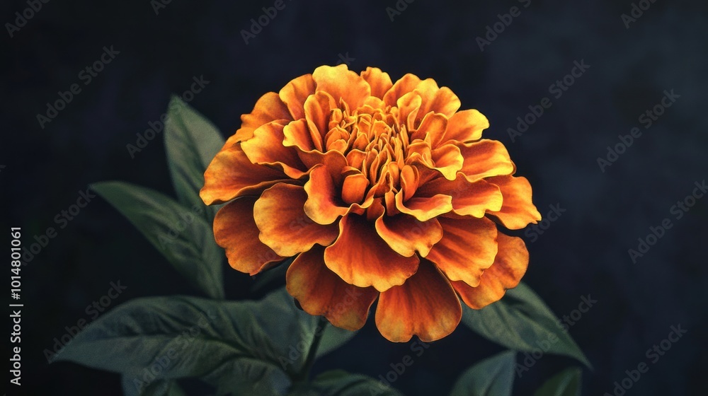 Sticker Marigold Flower in Focus