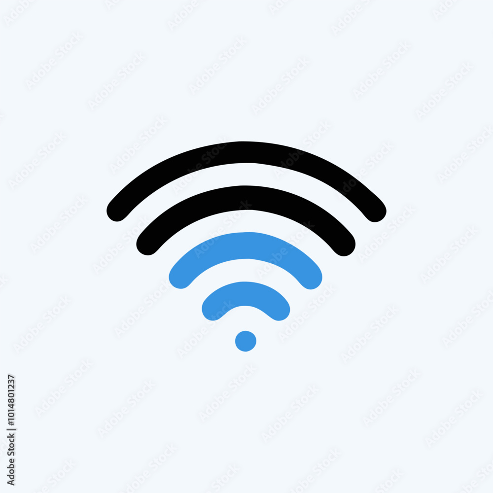 Aufkleber wi-fi signal icon displayed against a light background. perfect for representing wireless connectivi