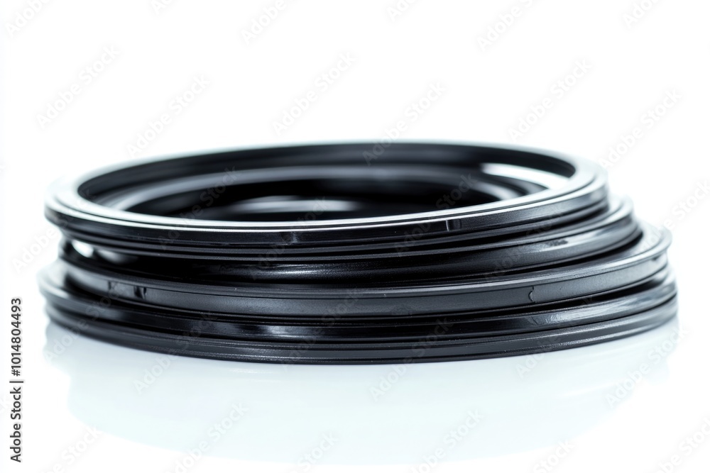 Aufkleber a collection of black rings arranged on a white background, suitable for use in graphic design or as
