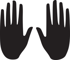 Obraz premium Hands Silhouette Vector