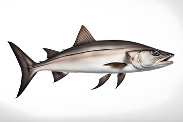 Obraz premium Cobia fish on white background, Ai Generated