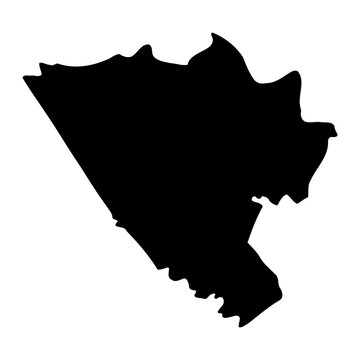 Pader district map, administrative division of Uganda. Vector illustration.