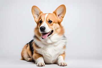 Corgidor dog on white background, Ai Generated
