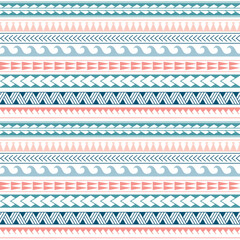 Maori-Inspired Geometric Seamless Pattern. Vector