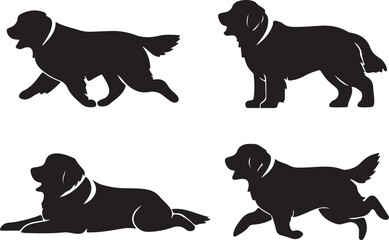 Newfoundland Dog Stylized Silhouette Vector