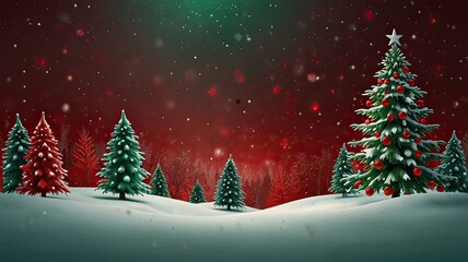 Naklejka premium Background snowman for christmas red and green 