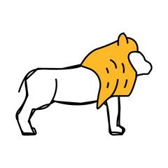 lion animal line icon vector. lion animal sign. isolated symbol illustration