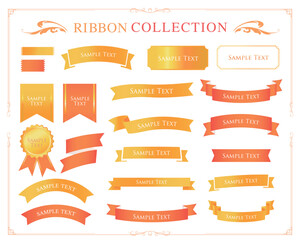 クリスマスのリボンデザインセット