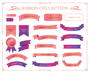 クリスマスのリボンデザインセット