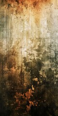 Obraz premium An abstract grunge background featuring earthy tones and textured paint drips, perfect for artistic and creative projects.