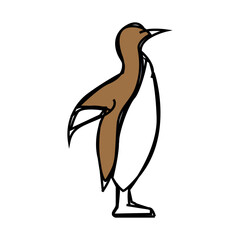 Obraz premium penguin bird line icon vector. penguin bird sign. isolated symbol illustration