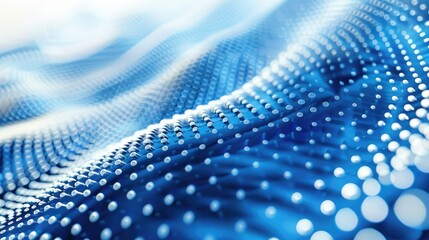 a blue and white half dot pattern