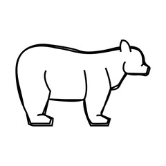 bear animal line icon vector. bear animal sign. isolated symbol illustration