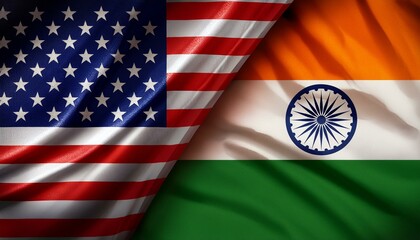 アメリカの国旗とインドの国旗(America flag & India flag.)

