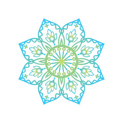 green mandala vector design 