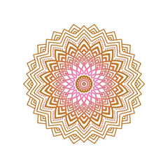 yellow mandala vector design 