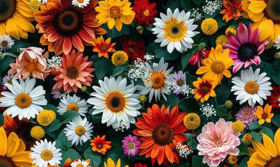 Fototapeta premium Retro style floral texture art background