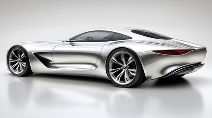Fototapeta premium Car logo with an innovative, futuristic design featuring streamlined shapes and sleek curves