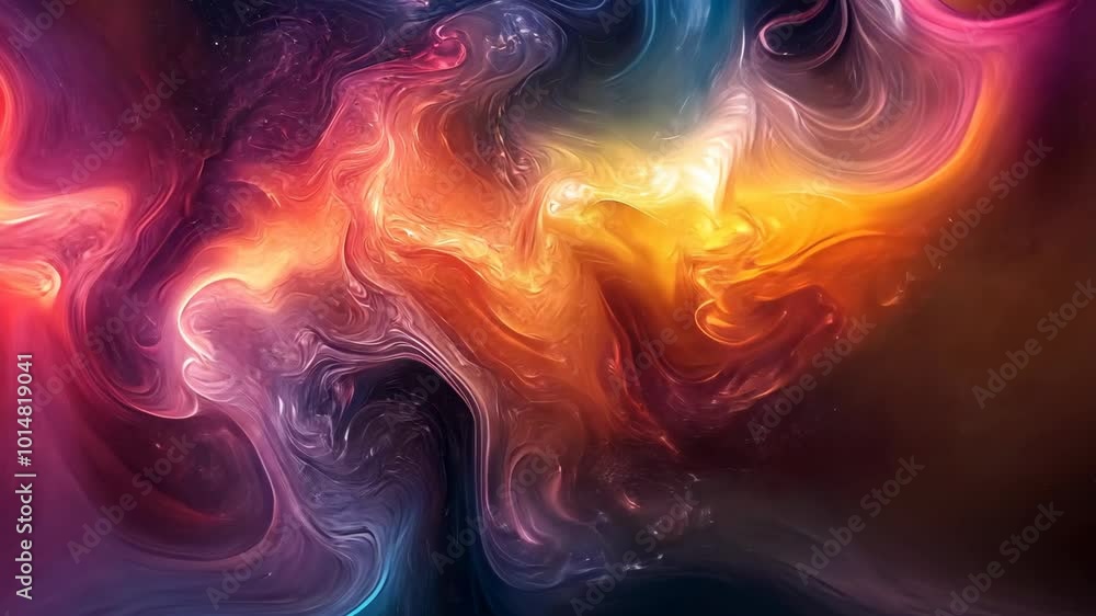 Poster abstract swirling colors create a mesmerizing effect in this digital artwork