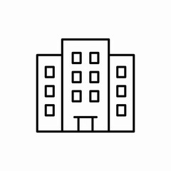 apartment building icon sign vector