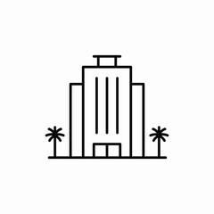 hotel building icon sign vector