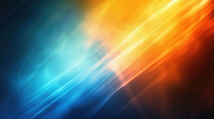 A blurred gradient background with blue, orange and yellow colors
