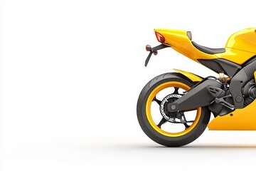 Obraz premium Craft a sleek rear view yellow motorbike