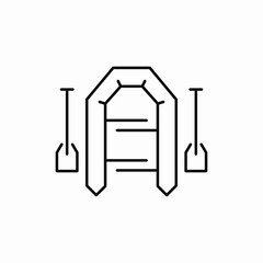 rubber boat icon sign vector