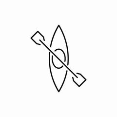 rowing kayak icon sign vector