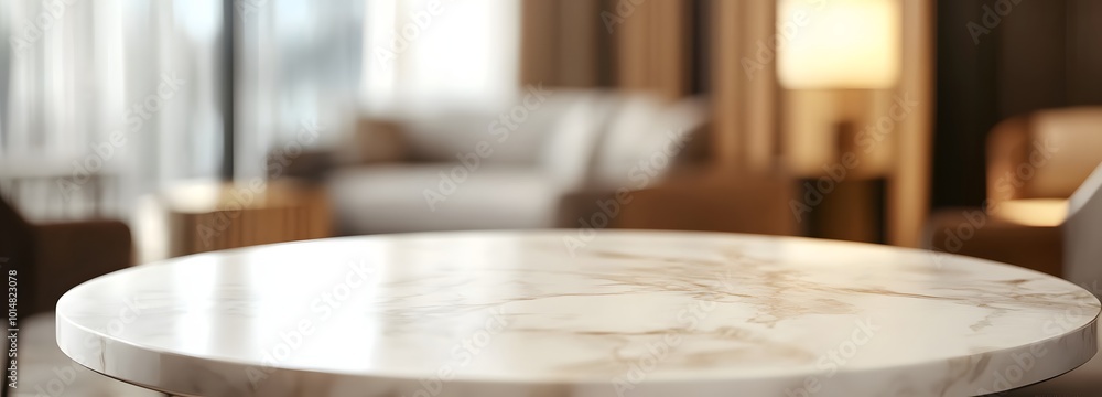 Poster 1. **sophisticated space:** create an image showcasing a pristine white stone marble table top, high
