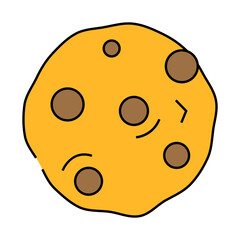 cookie pastry food line icon vector. cookie pastry food sign. isolated symbol illustration
