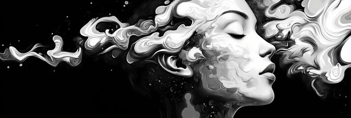 Minimalist Abstract Water and Sky Design – Peaceful and Atmospheric Wallpaper