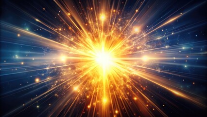 Obraz premium Explosion of light in dark sky , burst, bright, glowing, radiant, energy, powerful, vibrant, fireworks, illuminating