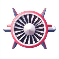 Unleash your imagination with a unique and artistic interpretation of an aircraft turbine vista