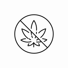 prohibited narcotic icon sign vector