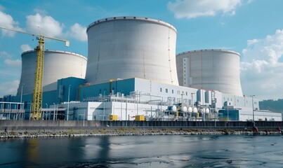 Cooling Towers and Industrial Complex by the River