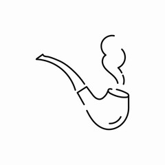smoking pipe icon sign vector