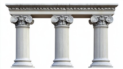 Fototapeta premium The Timeless Fusion of Classical Greek Architecture: Celebrating Ancient Columns as Pillars of Modern Success and Innovation in Contemporary Design