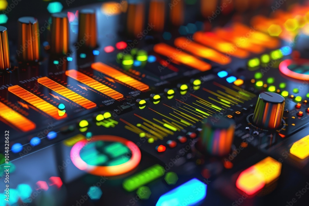 Poster a detailed look at the controls and interface of a dj controller