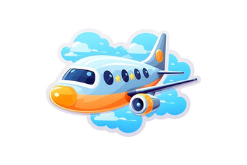 Naklejka premium The aircraft features two propellers, making it ideal for aviation, travel, adventure, and transportation concepts. Generative AI